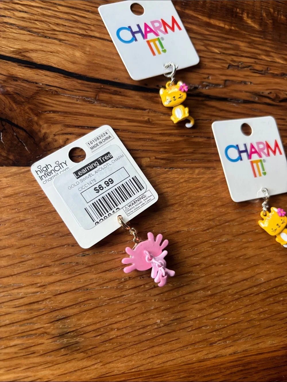 Charm it! Kids Unicorn and Animal Charms - Pink, Yellow lot of 4